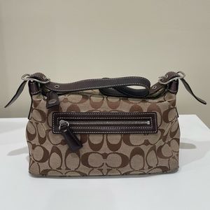 Coach 6044 Vintage Signature Logo Shoulder Bag | Tan + Brown